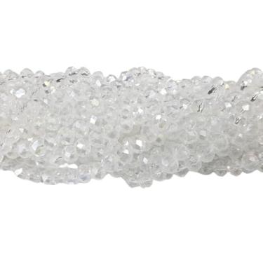 Imagem de Fio de Cristal de Vidro Facetado 8mm com 65 Contas para Bijuterias Pulseiras e Colares (TRANSPARENTE BOREAL 8MM)