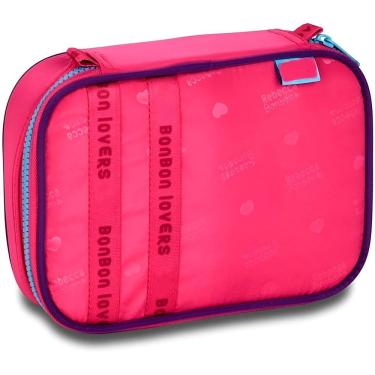 Imagem de Estojo Box Escolar Fashion Rosa Multifuncional 36 Lápis