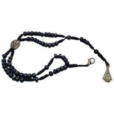Imagem de Terço Pulseira Nossa Senhora Hematita