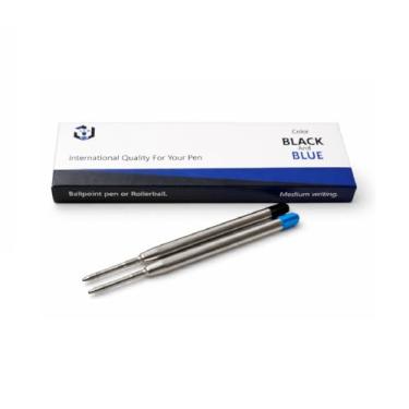 Imagem de Kit 6 Refil de Caneta compatível com Parker e Crown, Cartucho de Tinta Azul e Preto, Escrita Média