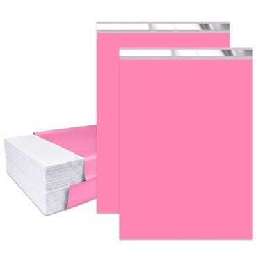 Imagem de Vapulcio Envelopes de poliéster 48 x 61 cm, 10 peças, envelopes de plástico rosa com espessura de 2,36 mm, sacos de envio impermeáveis e resistentes a rasgos para roupas, sacos de poliéster