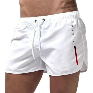Imagem de Bermudas Masculinas De Verão Casuais Para Esportes Praia Academia Fitn