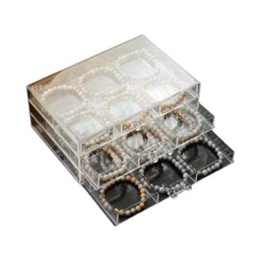 Imagem de Organizador De Joias Em Acrílico Com 5 Gavetas, Suporte Para Brincos, 