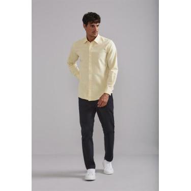 Imagem de Camisa Oxford Slim Fit - Amarelo - HIGHSTIL, Amarelo, 2