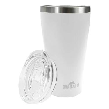 Imagem de Copo Térmico Makalu Montanha Parede Dupla 320ml Branco