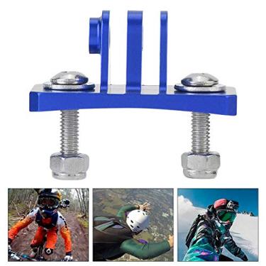 Imagem de Cosiki Suporte Fixo para Capacete de Paraquedismo - Adaptador de Suporte de Metal Resistente para Câmeras de Ação 7 6 5 4, para Ciclismo Ao Ar Livre - Feito de Liga de Alumínio - Preto/Vermelho/Azul