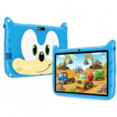 Imagem de Tablet Infantil Kids Azul Tela 7" HD, 64GB, 4GB RAM, Android 13, Quad-Core, Câmeras 5MP/2MP, Wi-Fi Dual-Band, Bateria 3200mAh, com Controle Parental para Jogos Educativos e Entretenimento