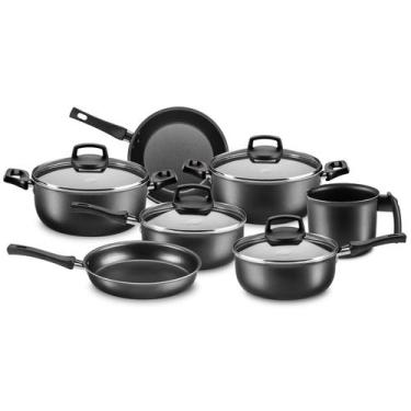 Imagem de Conjunto de Panelas Safira MTA  7 Peças Antiaderente Grafite