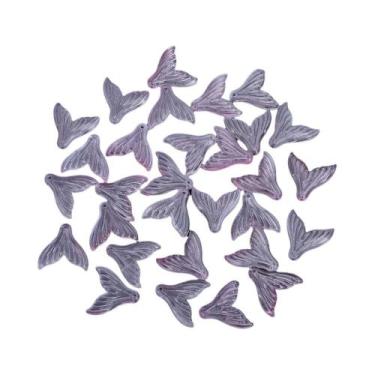 Imagem de Contas De Vidro Em Forma De Cauda De Sereia Coloridas 30pcs DIY Para F