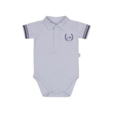 Imagem de Body Curto Luxo Bebê Menino Bordado Polo Verão Paraiso 13998-Masculino