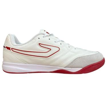 Imagem de Chuteira Futsal Topper Maestro Club V Uxnisse Branco Vermelho-Unissex