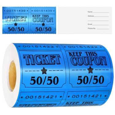 Imagem de Ceiba Tree Raffle Tickets Double Roll 300Pcs Blue Cards Tickets for Events Carnivals Entry Class Reward Prizes