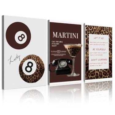 Imagem de Conjunto de 3 pôsteres descolados com estampa de oncinha de oncinha com 8 bolas, arte de parede rosa Y2k, decoração de parede de guepardo, estética para quarto de meninas, quarto, apartamento