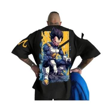 Imagem de Camiseta Casual De Verão Oversized Dragon Ball Vegeta Anime Harajuku P