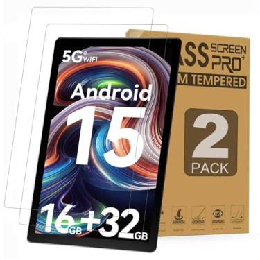 Imagem de HminSen Pacote com 2 protetores de tela para tablet Evermyth de 25,4 cm, protetor de filme de vidro temperado para tablets Everyuth 10 polegadas KB1001/KB1004/KB1001L/KB1004L