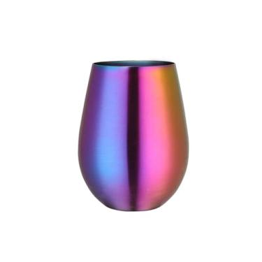 Imagem de Copo de cerveja de aço inoxidável de 500 ml, copo de cerveja ouro rosa, copo de suco de coquetel, caneca de metal para beber, copo de barriga grande, suprimentos de bar (vermelho)