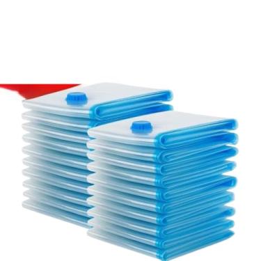 Imagem de Kit 10 Sacos a Vácuo para Roupas com Bomba Manual para Organização e Viagem(40x60Kit10+Bomba1)
