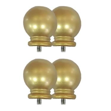 Imagem de YingEnter Finials para varões de cortina, 4 peças de acabamento de varão de cortina de plástico para haste de 5/8 polegadas de diâmetro, acabamentos de varão de cortina em forma de bola, diâmetro de