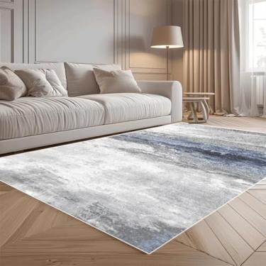Imagem de Tapete abstrato moderno para sala de estar, decoração simples, tapete para quarto, tapete grande para piso (160x230cm 63x90in/Flanela-12)