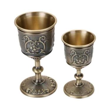Imagem de Taças De Vinho De Metal Retrô Vintage 30/50ml Estilo Europeu Taça De C