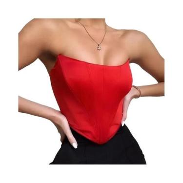 Imagem de Top Cropped Sem Mangas Para Mulheres, Corset off Shoulder, Sexy, Costa