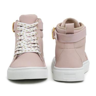 Imagem de Tênis Feminino Cano Alto Casual Conforto Solado Branco - Bono Rock, Ro