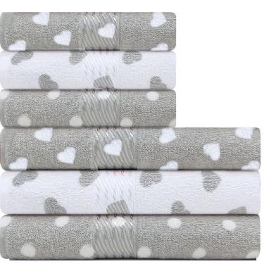 Imagem de Kit 6 peças Toalha Banho + Rosto Infantil Estampada 100% Algodão Felpuda Prisma Dohler