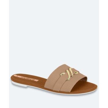 Imagem de Rasteirinha Feminina Moleca Bege-34050, Bege, 36