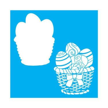 Imagem de Stencil Tamako Cesta Páscoa - 30X30Cm - Ref 9749