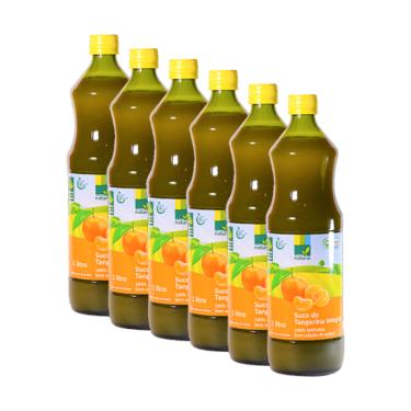 Imagem de Kit 6X: Suco Tangerina Integral 100% Fruta Orgânico Sem Açúcar 1L
