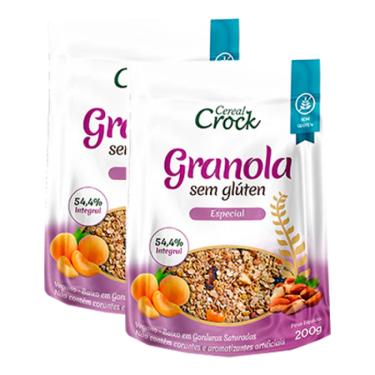 Imagem de Kit 2X: Granola de Aveia Sem Glúten Leve Crock 200g