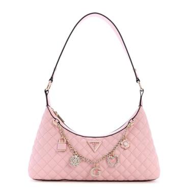 Imagem de GUESS Everlee Bolsa de ombro com zíper superior, água rosa, Água rosa, One Size