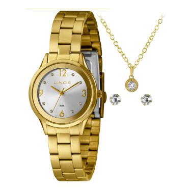 Imagem de Kit Relógio Lince Feminino Analógico LRGH165L30 K00TS2KX