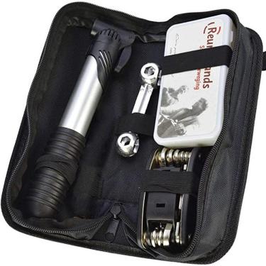 Imagem de Kit Ferramentas Bike Bicicleta Remendo Pneu Bomba De Ar Bolsa Quadro