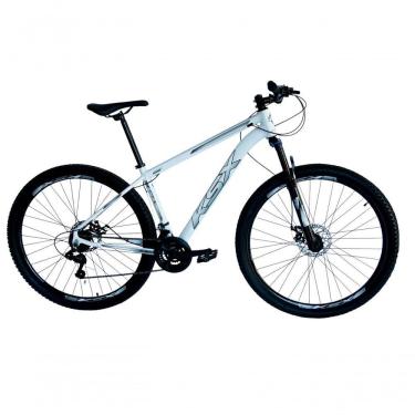 Imagem de Bicicleta Aro 29 Ksx Sd7 21v Cabos Internos Alumínio Freios A Disco Garfo Suspensão Branco Prata Tamanho 15
