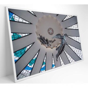 Imagem de Quadro Anjos Suspensos Catedral De Brasília Medidas 80x120 Cm Impressão Adesivo Fotográfico