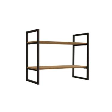 Imagem de Prateleira De Quarto Industrial Li008 Freijo-preto - Kappesberg