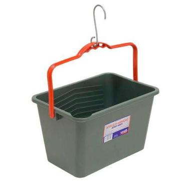 Imagem de Caçamba Plástica 10 Litros Para Tinta Cinza - Uso Profissional