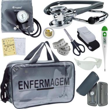 Imagem de Kit Enfermagem Top Cores Premium Completo Estagio - Love Saude, GRAFIT