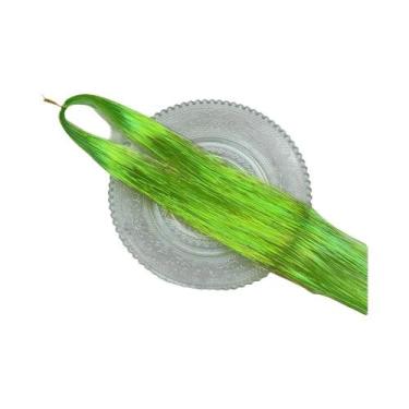 Imagem de Extensões De Cabelo Sintético Colorido Arco-Íris Com Brilho 93/120cm, 