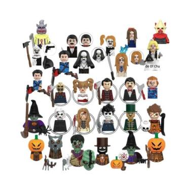 Imagem de Boneco Miniatura De Bloco De Montar Assassinos Palhaços Do Filme De Te