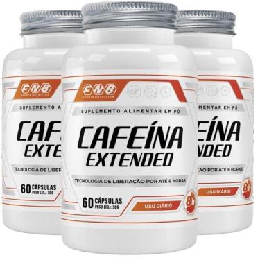Imagem de KIT 3X Cafeína Extended 200mg 60 cápsulas - FNB Sports