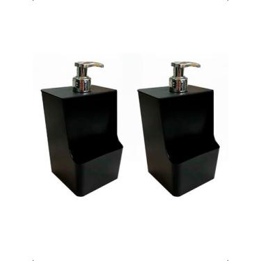 Imagem de Kit 2 Dispenser Detergente Dosador Porta Esponja Pia Cozinha - Klizz, 