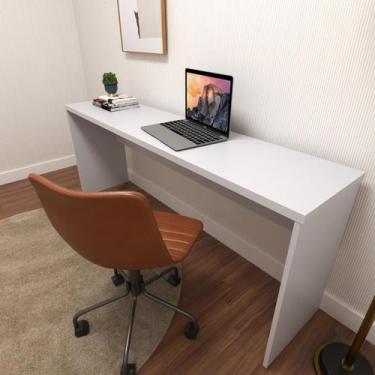 Imagem de Escrivaninha Mesa Escritório 180cmx42cm 180cm Cinza Cristal - Bramov M