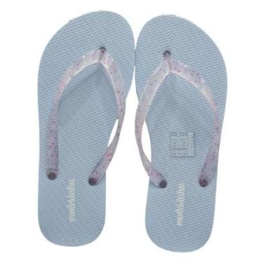 Imagem de Chinelo Molekinha Tira Translúcida Rosa Preto Azul Glitter Infantil Menina nº 26 ao 36-Feminino