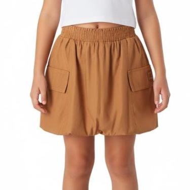 Imagem de Saia Juvenil Look Jeans Balonê Ferrugem - 10 - FERRUGEM-Feminino