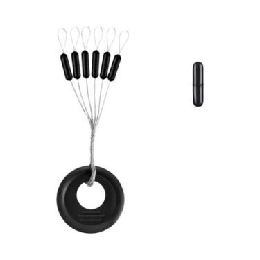 Imagem de Batente Oval De Borracha Preta 60pçs Para Boia De Pesca, Flutuador Par