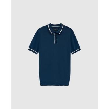 Imagem de Camisa Polo Malwee Retilínea Diferenciada Tricô Masculina-Masculino