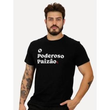 Imagem de Camiseta Reserva Masculina Estampada Poderoso Paizão Preta-Masculino