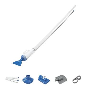 Imagem de Bestway Flowclear AquaCrawl Conjunto de aspirador de pó para manutenção de piscina externa acima do solo com 2 cabeças de bocal intercambiáveis e saco de detritos
